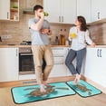 thumbnail image 6 of SKYSONIC 2PCS Watercolor Sea Turtle Kitchen Rug and Mat Ocean Floor Runner Rug Anti Fatigue Non Slip Comfort Mat for Doormat Laundry Room Hallway 19.7"x27.6"+19.7"x47.2", 6 of 7
