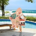 thumbnail image 3 of Yayeee Kids Hooded Towels Toddler Soft Absorbent Beach Bathing Wrap 50" x 23.5", Pink Christmas Santa, 3 of 5