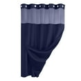thumbnail image 1 of Curtain Wardrobe Spa Shower Curtain with No Hook Design and N Liner Included for Easy Install in Hotel Style Washable See-Through Top Window Bathroom Privacy Solution, 1 of 4