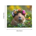thumbnail image 3 of Pofeuu Flower Crown Guinea Pig Print Wall Tapestry Decoration Wall Hanging Tapestry 60 x 51 Inch, 3 of 6