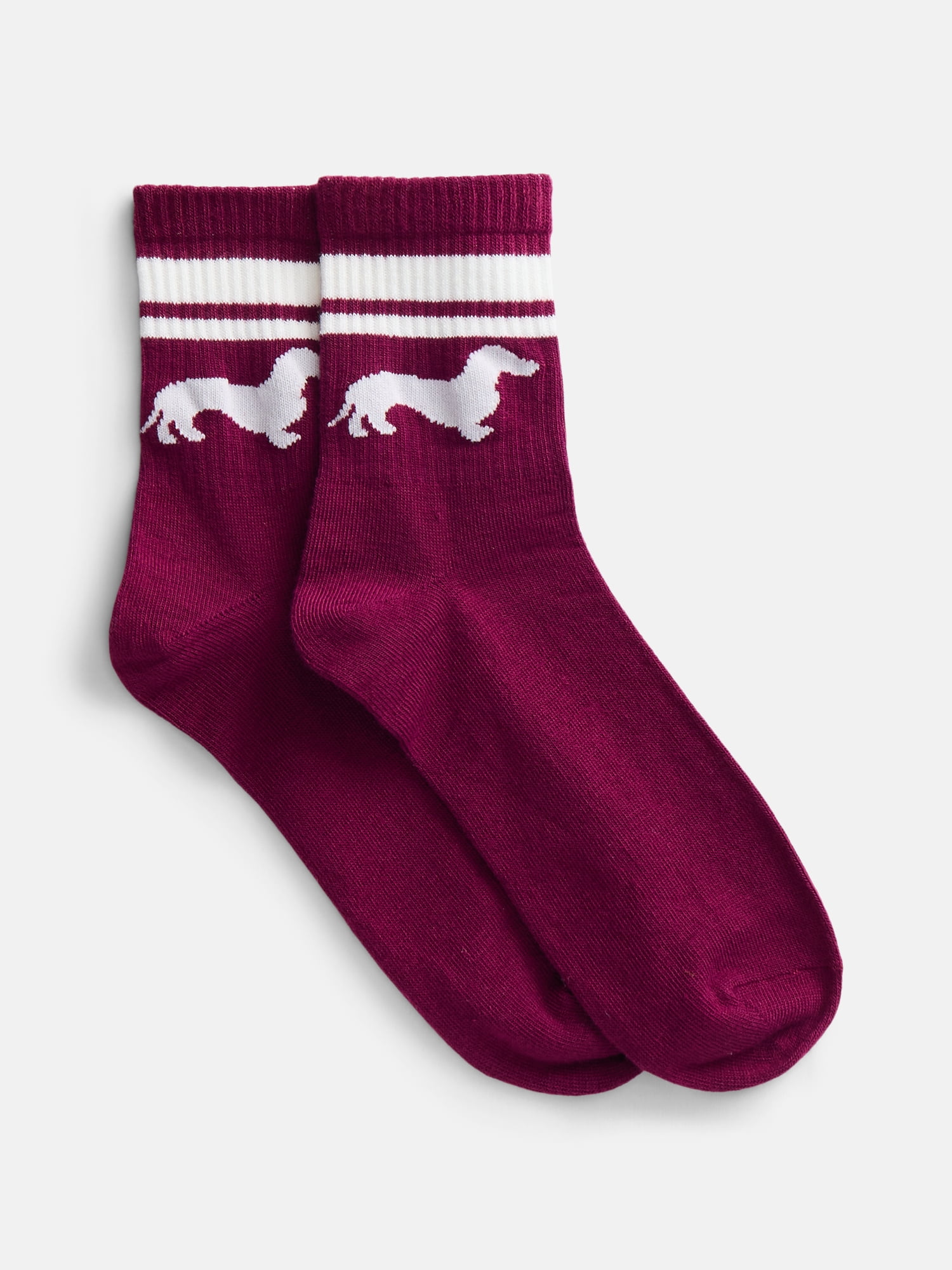 No Boundaries Women's Ribbed Mid Crew Socks, 6 Pack, Shoe Sizes 4-10