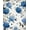 Blue Cream, Pattern 2, variant on ODIKA 2'x3' Washable Accent Rug Round Ocean Navy Wave Abstract Hydrangea Circle Contemporary for Bedroom, Nursery, RV, Pet Friendly, Bedside Mat