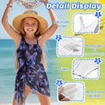 thumbnail image 5 of SEANATIVE Girls One Piece Swimsuits with Mesh Coverups Kid Teen Bathing Suit 2 PCS Swimwear Back Cutout Beachwear for Travel Beach Swimming Pools, Size 17-18, Violet Butterfly Violet, 5 of 7