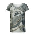 thumbnail image 4 of SMihono Womens Tops Été Habillé Casual Femmes Causal Manches Courtes Col Rond Imprimé Chemisier Pull Tops T-shirt T-shirt Oversize T-shirt pour Femmes, 4 of 8