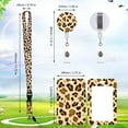 thumbnail image 3 of Leopards Print Card Holder and Lanyard Set Identity Card Holder with Lanyard Retractable Badge Reel for Office School, 3 of 9
