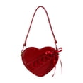 thumbnail image 1 of Schel de corazón Satchel para mujeres bolsas de nudo de arco elegante para la oficina de citas de cumpleaños, 1 of 8