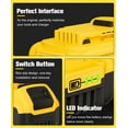 thumbnail image 5 of 2 Pack 8.0Ah Replacement Battery  for Dewalt 20V Max Batteries DCB200 DCB205-2 DCB206 DCB204 DCB203 DCB208 Compatible with Dewat 20V Cordless Power Tools and Charger, 5 of 8