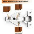 thumbnail image 4 of Soft Opening Kitchen Cabinet Hinges 5 Pair (10 Pcs), Brushed Satin Nickel Face Frame Mounting Concealed Hinges for Kitchen Cupboard Hardware, with Mounting Screws, 4 of 5