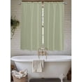 thumbnail image 6 of Sage Green Living Room Curtains 72 Inches length, Farmhouse Solid Green Color Modern Art Window Treatment Curtain Drapes, Light Filtering Drapes for Bedroom Laundry Room, 52"x72", 2 Panels, 6 of 7