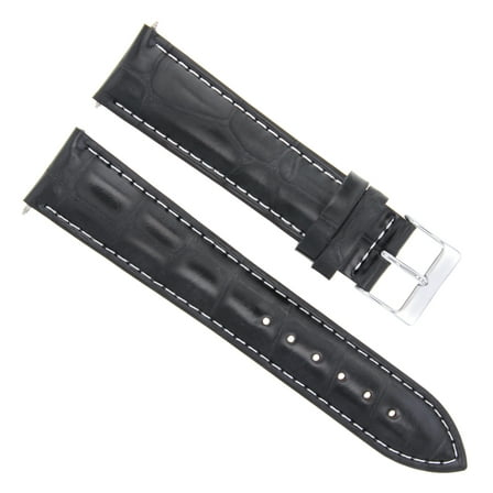 20MM/16MM  ITALIAN LEATHER WATCH BAND STRAP FOR ROLEX CELLINI WATCH BLACK WS