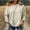 Beige, variant on Off Shoulder Tops for Women Casual Waffle Knit Long Sleeve Loose Fit Blouses with Pocket Solid Vacation Trendy Travel Fashion Clothing