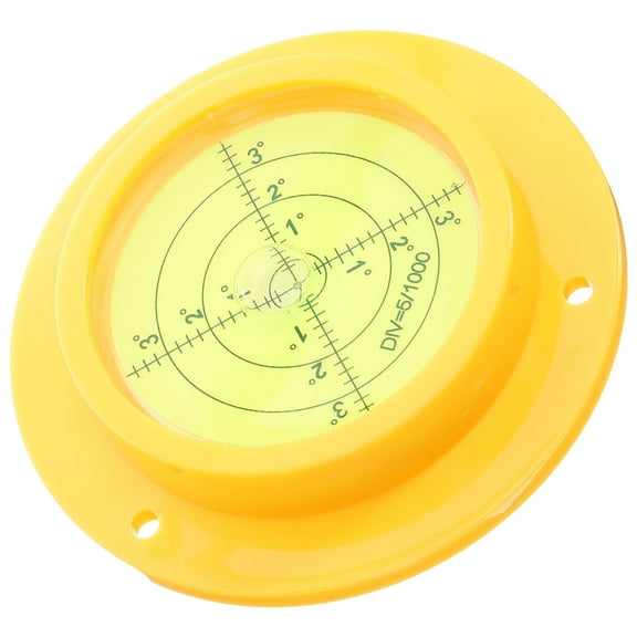 HONMEET Yellow Acrylic Bubble Level Tool for Measuring Use Compact and Portable Mini Level with Base 1.5 x 1.5 inches