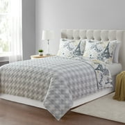Mainstays Classic Paris Multicolor Gingham Polyester Quilt, King, Reversible