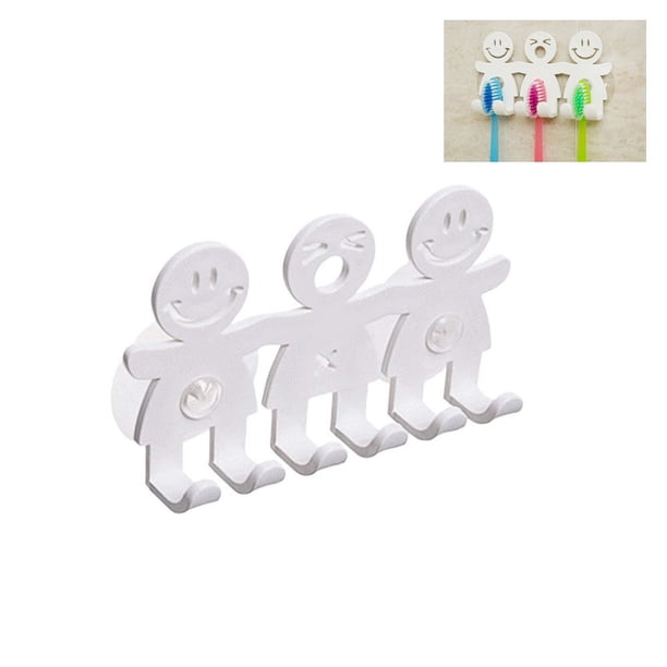 Happy Smiley Face Soporte Para Cepillos De Dientes Utilidad Succión Almacenamiento Rack Soportes Para Cepillos De Dientes Methold HA028774-00