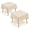 Beige-60" x 60" (Square), variant on 2 Pack 48x48 Inch Square Tablecloth Washable Beige Table Cloth