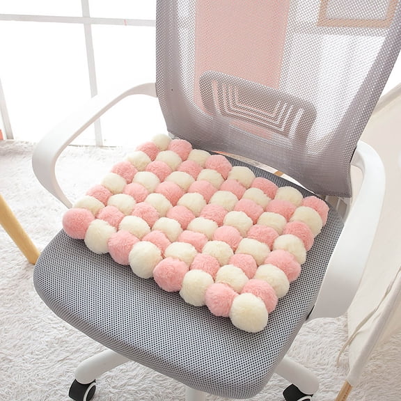 Foqnuq Non-Slip Chair Cushion Seat Pads for Home & Office Kitchen Patio, Soft Cotton Linen Fabric, Comfortable Floor Pillows, 14.6"x11.8"