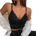 thumbnail image 3 of Elvqul Holiday Tank Tops Women Solid Camisoles Black Sleeveless Pull on V-Neck Tank Tops, 3 of 7