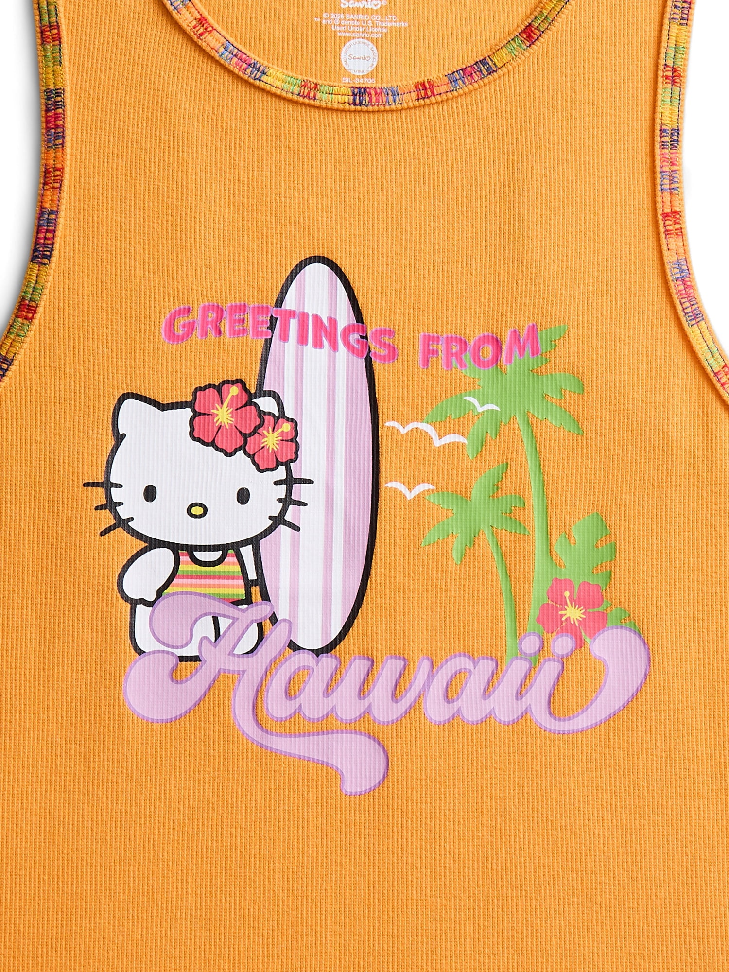 Hello Kitty Women's Greetings from Hawaii Tank Top, Sizes XXS-XXL