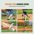 thumbnail image 5 of KFFKFF10x3ft Baseball Batting Mat w/ Foam Backing, Upgraded Anti-Slip Softball Hitting Mat with Tightening Rope for Indoor Outdoor, 5 of 8