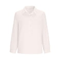 thumbnail image 4 of Mifsaly Linen Long Sleeve Shirt Women Collared Button Down Oversized Shirts Lightweight Casual Summer Beach Office Work Outfits 2026 M, 4 of 7