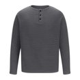thumbnail image 4 of Birdeem Men's Solid Color V-Neck Pullover Loose Fallow Slim Long-Sleeved Top/Shirt, 4 of 12