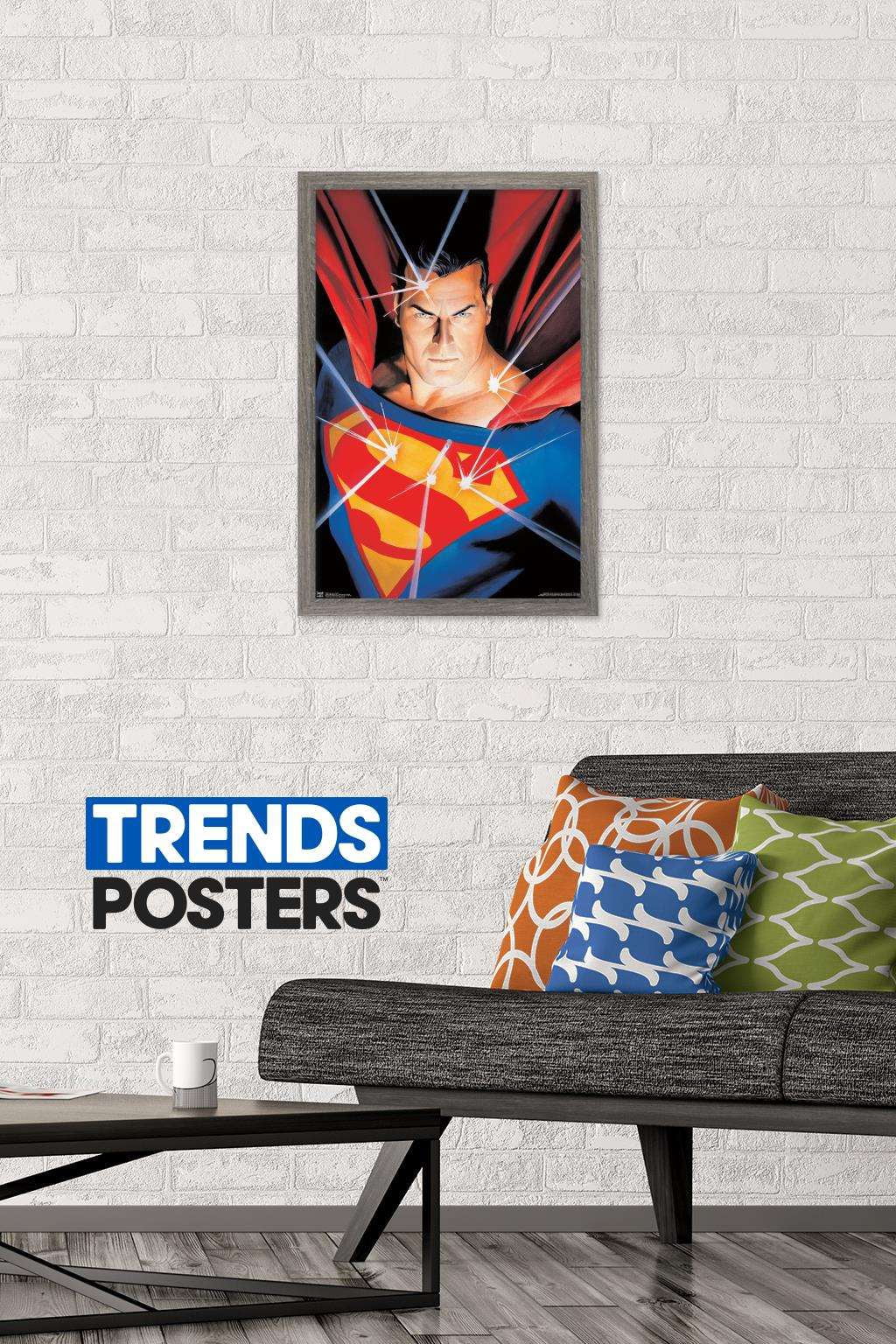 DC Comics - Superman - Portrait Wall Poster, 14.725" x 22.375", Framed
