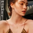 thumbnail image 4 of Linawe Citrine Crystal Gold Plated Jewelry Sets for Women, Imitation Diamond Pendant Necklace Set, Rhinestone Drop Dangle Earrings Set, Birthstone Cubic Zirconia Matching Wedding Jewelry Set, 4 of 7