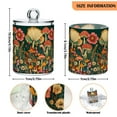 thumbnail image 5 of Yayeee 2 Pack Qtip Holder Bathroom Cotton Swab Canister with Lid Clear Dispenser Set, Floral Mushroom, 5 of 6