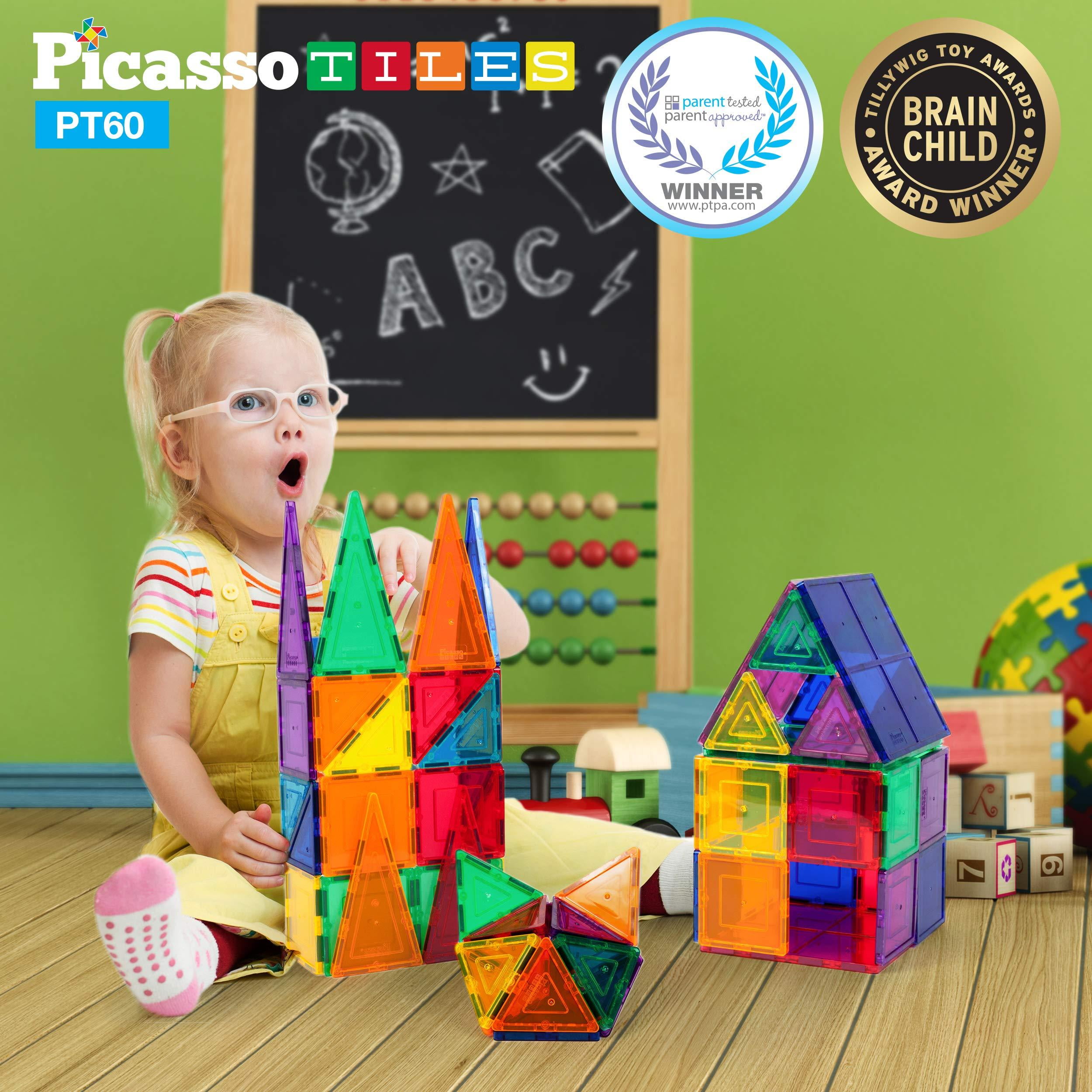 picassotiles 60 piece set 60pcs magnet building tiles