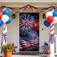thumbnail image 4 of erdimoy 4th of July Patriotic Door Cover Banner, 35×70 Inch Firework & American Flag Backdrop for Independence Day Decor, 4 of 6