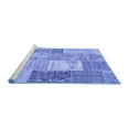 thumbnail image 2 of Ahgly Company Machine Washable Indoor Round Patchwork Blue Transitional Area Rugs, 7' Round, 2 of 4