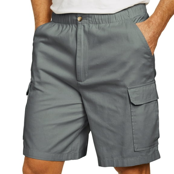 KingSize Men's Big & Tall Knockarounds 8" Full-Elastic Cargo Shorts