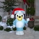thumbnail image 2 of Bluey Christmas inflable con gorro de Papá Noel, 105 cm de alto y luz, 2 of 4