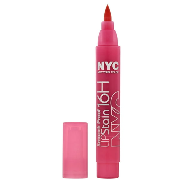 NYc New York Couleur Tache de Lèvre Anti-Mouches, Rose Persistant, 01 Once Fluide