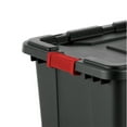 thumbnail image 3 of Sterilite Bac Industriel Durable de 27 Gal avec Loquets Rouges, Noir (Lot de 4), 3 of 12