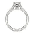 thumbnail image 3 of Lina Jewel 2.24 Ct Oval Cut Engagement Solitaire with Accent Stones - 14K White Gold Plated Hidden Diamond Halo Ring for Women - Modern Bridal Diamond Jewellery - Engagement Wedding Ring for Her, 3 of 6