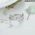 thumbnail image 4 of EOEMY Dainty Personalized Custom Name Ring Adjustable Women Jewelry Gift Box, 4 of 9