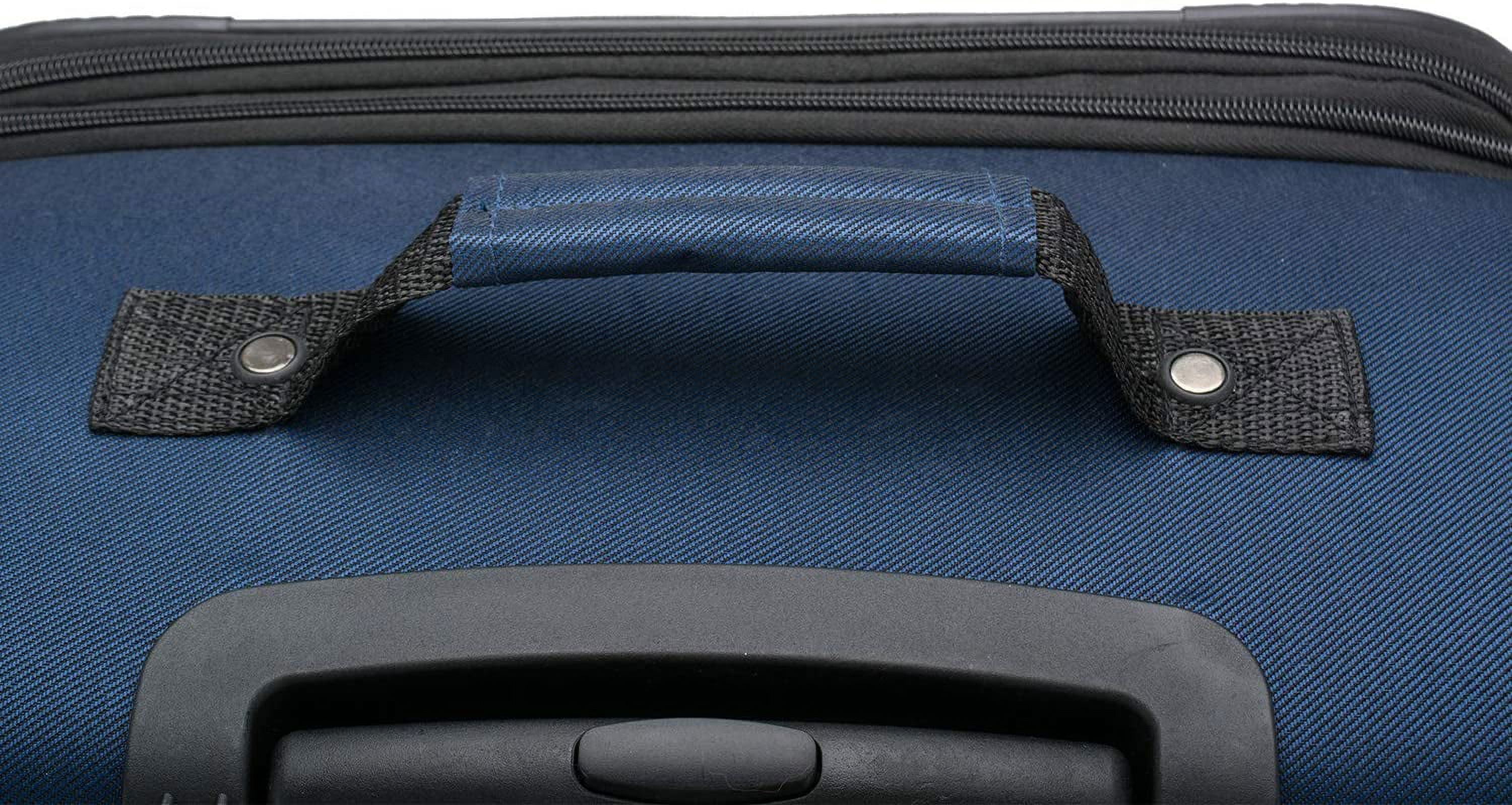 U.S. Traveler Aviron Bay Expandable Softside Luggage with Spinner Wheels, Navy, 31" Checked Large
