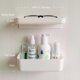 thumbnail image 4 of 2 Styles Adhesive Plastic Floating Shelves Stick on Wall Mounted Shower Organizer Caddy for Bathroom Kitchen Cabinet Extra Storage(Short+Tall), 4 of 5