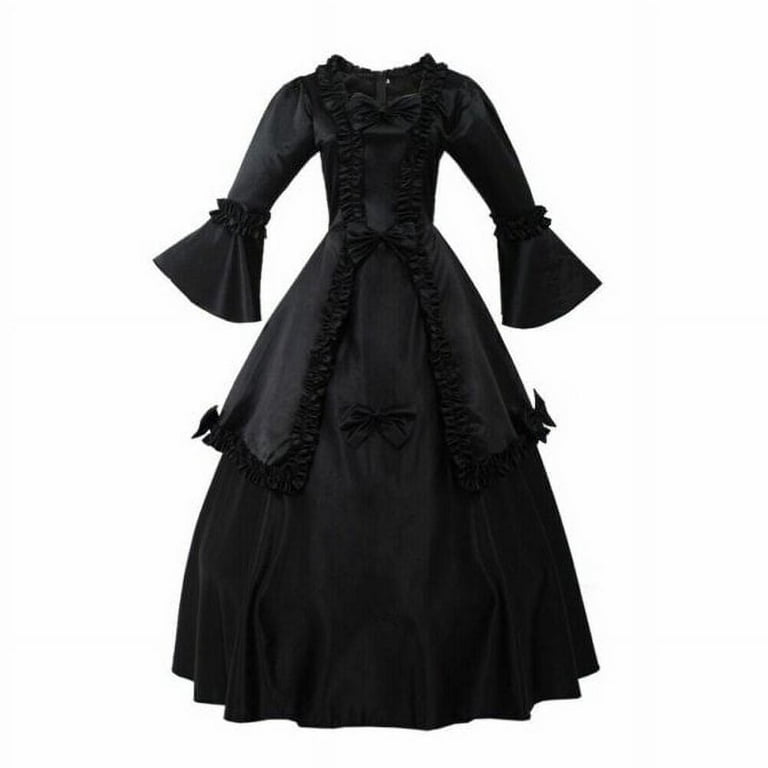 GRACEART Victorian Women Bowknot Dress Ruffles Vintage Dress Ball gown Dress  With Bustle - Walmart.com