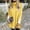Yellow, variant on Women's Printed Pullover Sweater Turndown Collar Zipper Long Sleeve Casual Blouse Top