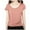 Pink, variant on OSOLU Solid Color O-Neck Short Sleeve Slim Fit Versatile Base Shirt For Women Casual T-Shirt Tee Tops Cozy Dailywear