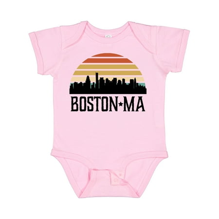 

Inktastic Boston Massachusetts Skyline Sunset Gift Baby Boy or Baby Girl Bodysuit