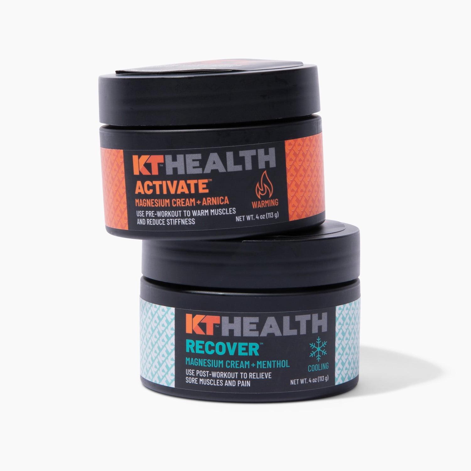 KT Tape KT Health Recover Cooling Magnesium Cream, Post-Workout Pain Relief Muscle Rub, White, 1 Ea