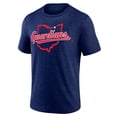 thumbnail image 2 of Men's Navy Cleveland Guardians State Guard Tri-Blend T-Shirt, 2 of 3