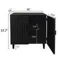 thumbnail image 6 of Modern Black Wood Storage Cabinet with Decorative Door, 30in Accent Sideboard for Living Room, Bedroom, or Entryway, 6 of 14
