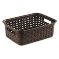 thumbnail image 2 of Sterilite 11 Inch Small Weave Storage Organizer Basket, Espresso (16 Pack), 2 of 7