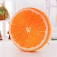 thumbnail image 3 of 3D Creative Soft Round Home Decorative Pillow Plush Fruit Seat Pad Office Chair Back Cushions Watermelon Kiwi Orange, 3 of 3