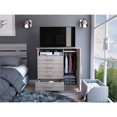 thumbnail image 3 of TUHOME Peru 4 Drawer Dresser - Light Gray Engineered Wood - For Bedroom, 3 of 7