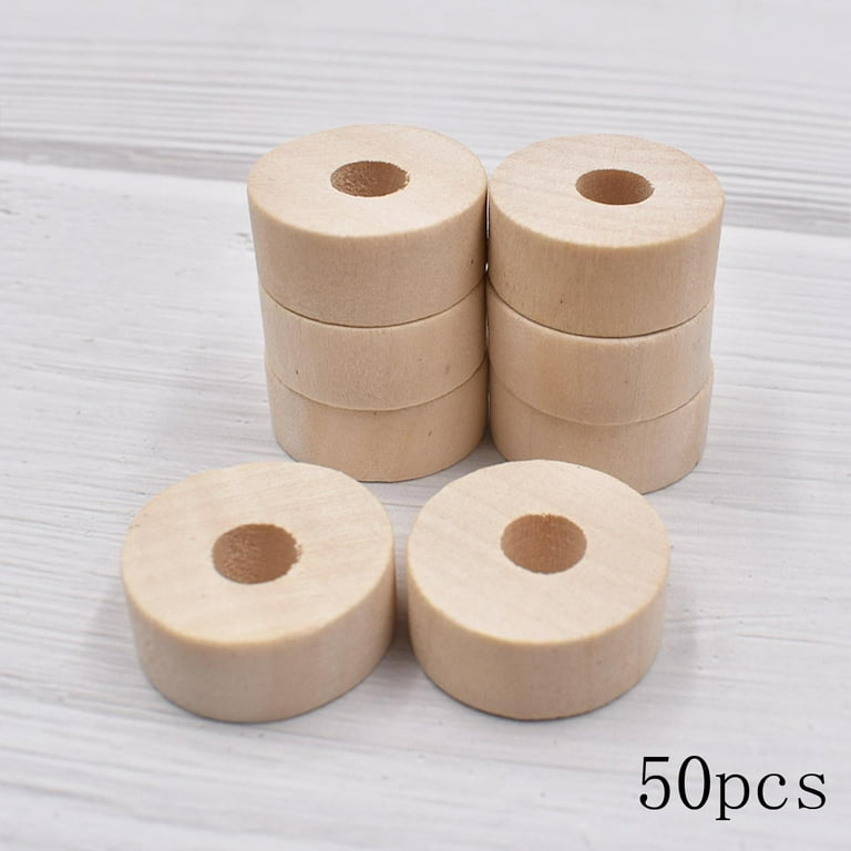 50PCS 25MM Round Wood Discs for Crafts Blank Unfinished Wood